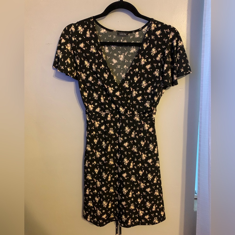 Wild Fable Black Floral Mini Dress